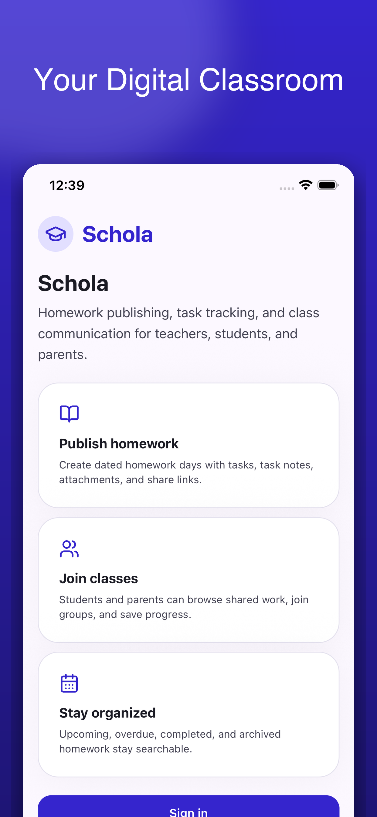 Schola Digital Classroom